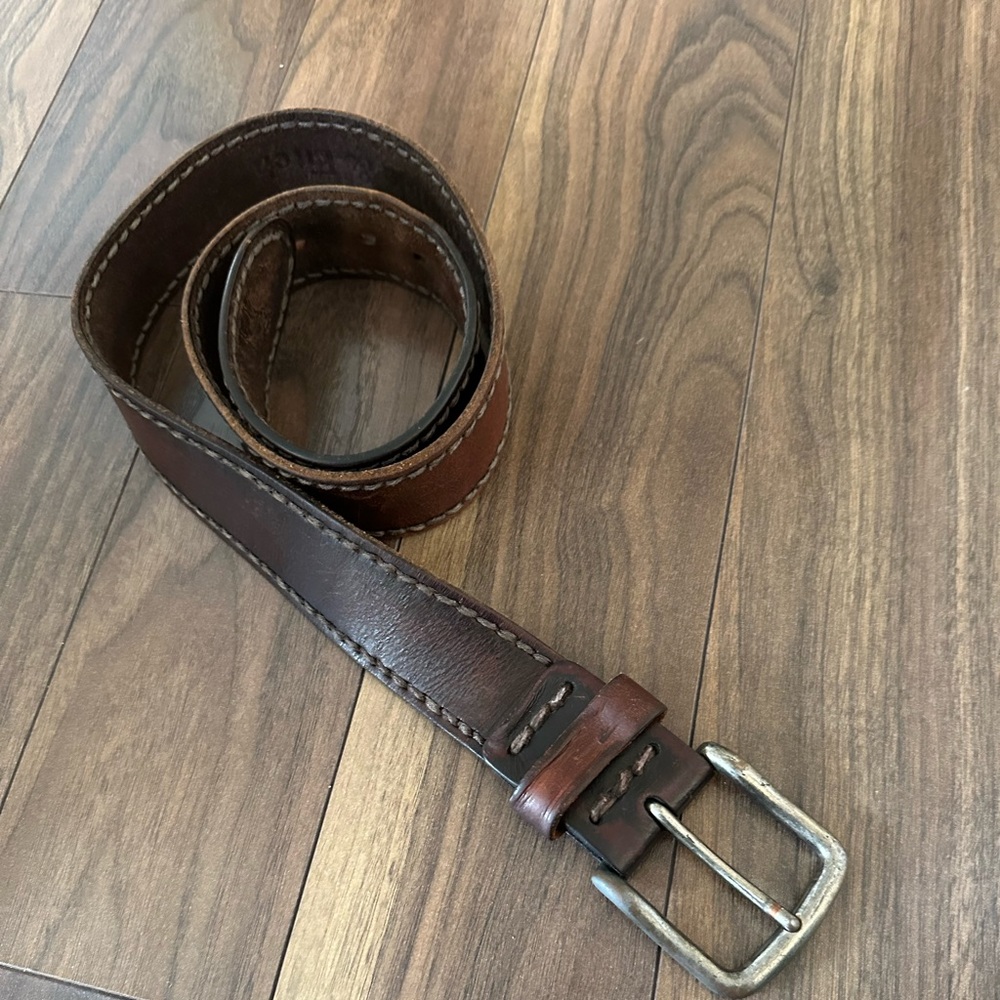 Mens brown leather belt size 32